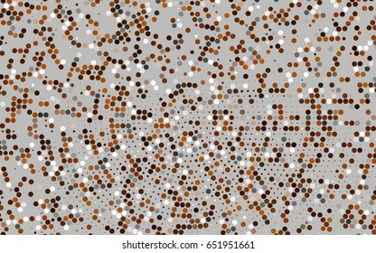 Dark Orange vector red pattern of geometric circles, shapes. Colorful mosaic banner. Geometric background with colored disks.