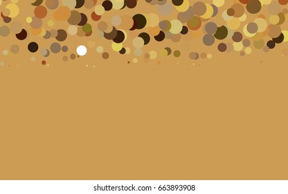 Dark Orange vector red pattern of geometric circles, shapes. Colorful mosaic banner. Geometric background with colored disks.