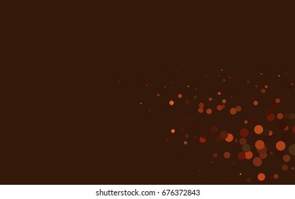Dark Orange vector red pattern of geometric circles, shapes. Colorful mosaic banner. Geometric background with colored disks.