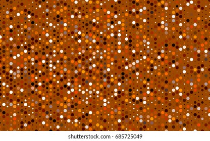 Dark Orange vector red pattern of geometric circles, shapes. Colorful mosaic banner. Geometric background with colored disks.