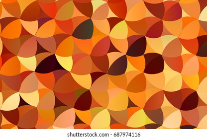 Dark Orange vector red pattern of geometric circles, shapes. Colorful mosaic banner. Geometric background with colored disks.