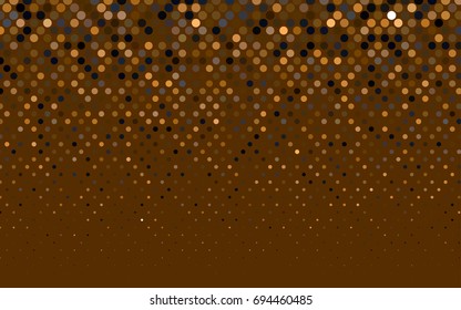Dark Orange vector red pattern of geometric circles, shapes. Colorful mosaic banner. Geometric background with colored disks.