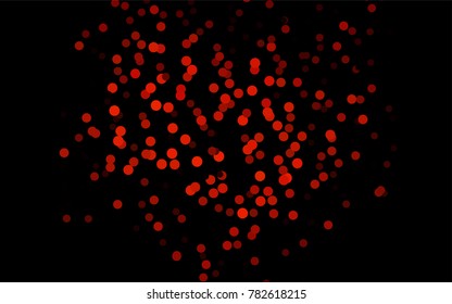 Dark Orange vector red pattern of geometric circles, shapes. Colorful mosaic banner. Geometric background with colored disks.