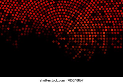 Dark Orange vector red pattern of geometric circles, shapes. Colorful mosaic banner. Geometric background with colored disks.