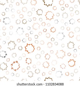 Dark Orange vector seamless backdrop with dots. Abstract illustration with colored bubbles in nature style. Pattern can be used as texture of wallpapers.
