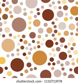 Dark Orange vector seamless backdrop with dots. Illustration with set of shining colorful abstract circles. Beautiful design for your business advert.