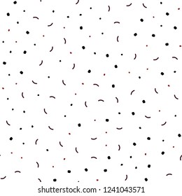 Dark Orange vector seamless backdrop with dots and lines. Colorful illustration with circles and lines in futuristic style. Pattern for design of fabric, wallpapers.