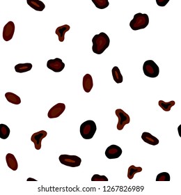 Dark Orange vector seamless backdrop with dots. Modern abstract illustration with colorful water drops. Pattern for design of fabric, wallpapers.