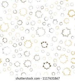 Dark Orange vector seamless background with bubbles. Glitter abstract illustration with blurred drops of rain. New design for ad, poster, banner of your website.