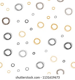 Dark Orange vector seamless background with bubbles. Glitter abstract illustration with blurred drops of rain. New design for ad, poster, banner of your website.