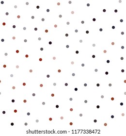 Dark Orange vector seamless background with dots. Glitter abstract illustration with blurred drops of rain. The pattern can be used for beautiful websites.