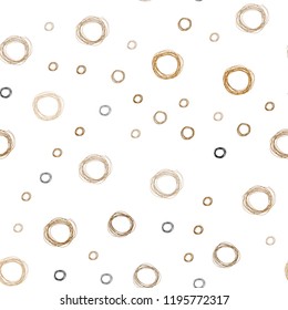 Dark Orange vector seamless background with bubbles. Beautiful colored illustration with blurred circles in nature style. New design for ad, poster, banner of your website.