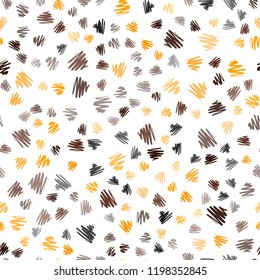 Dark Orange vector seamless background with straight lines. Blurred decorative design in simple style with lines. The pattern for ad, booklets, leaflets.