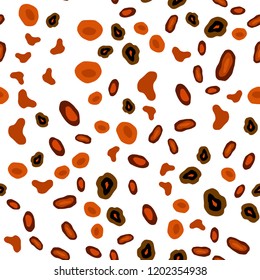 Dark Orange vector seamless background with bubbles. Glitter abstract illustration with blurred drops of rain. Pattern for trendy fabric, wallpapers.