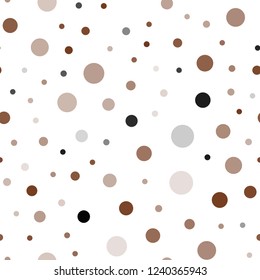 Dark Orange vector seamless background with bubbles. Illustration with set of shining colorful abstract circles. Template for business cards, websites.