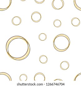 Dark Orange vector seamless background with bubbles. Glitter abstract illustration with blurred drops of rain. Texture for window blinds, curtains.