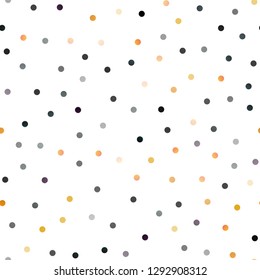 Dark Orange vector seamless background with bubbles. Illustration with set of shining colorful abstract circles. Beautiful design for your business natural advert.