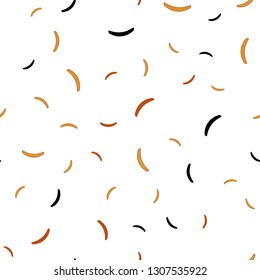 Dark Orange vector seamless background with wry lines. A shining illustration, which consists of curved lines. A new texture for your  ad, booklets, leaflets.