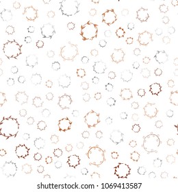 Dark Orange vector seamless  cover with spots. Glitter abstract illustration with blurred drops of rain. Completely new template for your brand book.