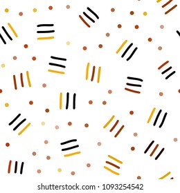 Dark Orange vector seamless cover with abstract shapes. Trendy seamless illustration with abstract lines. Template for business cards, websites.