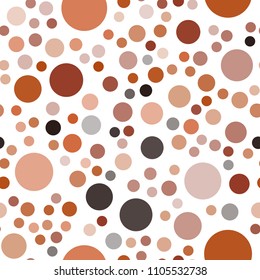 Dark Orange vector seamless cover with spots. Illustration with set of shining colorful abstract circles. Beautiful design for your business advert.