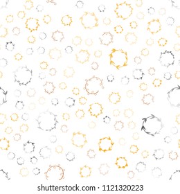 Dark Orange vector seamless cover with spots. Modern abstract illustration with colorful water drops. New design for ad, poster, banner of your website.
