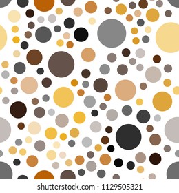 Dark Orange vector seamless cover with spots. Blurred decorative design in abstract style with bubbles. New design for ad, poster, banner of your website.