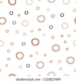 Dark Orange vector seamless cover with spots. Blurred decorative design in abstract style with bubbles. Pattern can be used for ads, leaflets.