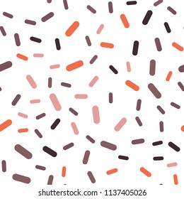 Dark Orange vector seamless cover with stright stripes. Shining colored illustration with sharp stripes. Best design for your ad, poster, banner.