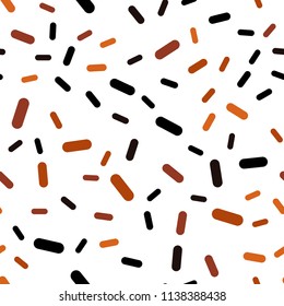 Dark Orange vector seamless cover with stright stripes. Glitter abstract illustration with colored sticks. Template for your beautiful backgrounds.
