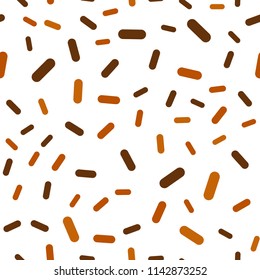 Dark Orange vector seamless cover with stright stripes. Blurred decorative design in simple style with lines. Pattern for ads, posters, banners.