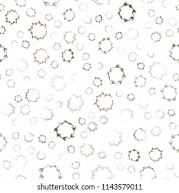 Dark Orange vector seamless cover with spots. Abstract illustration with colored bubbles in nature style. Pattern can be used for futuristic ad, booklets.