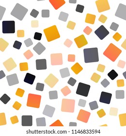 Dark Orange vector seamless cover in polygonal style. Rectangles on abstract background with colorful gradient. Smart design for your business advert.