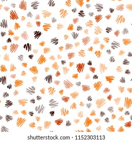 Dark Orange vector seamless cover with stright stripes. Lines on blurred abstract background with gradient. Pattern for ads, posters, banners.