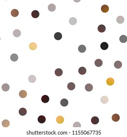 Dark Orange vector seamless cover with spots. Beautiful colored illustration with blurred circles in nature style. Pattern can be used as texture of water, rain drops.