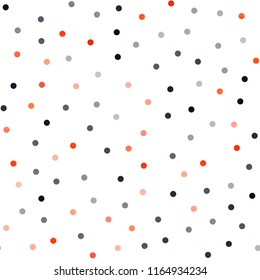 Dark Orange vector seamless cover with spots. Blurred bubbles on abstract background with colorful gradient. Beautiful design for your business natural advert.