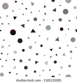 Dark Orange vector seamless cover in polygonal style with circles. Illustration with set of colorful circles, triangles. Pattern for design of fabric, wallpapers.