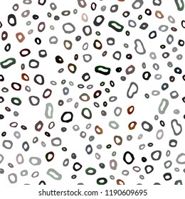 Dark Orange vector seamless cover with circles. Blurred bubbles on abstract backdrop with colorful gradient. Pattern for trendy fabric, wallpapers.