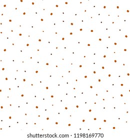 Dark Orange vector seamless cover with spots. Beautiful colored illustration with blurred circles in nature style. Template for business cards, websites.