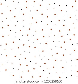 Dark Orange vector seamless cover with spots. Glitter abstract illustration with blurred drops of rain. Template for business cards, websites.