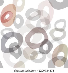 Dark Orange vector seamless cover with circles. Blurred bubbles on abstract backdrop with colorful gradient. Pattern for design of fabric, wallpapers.