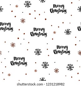 Dark Orange vector seamless cover with beautiful snowflakes. Colorful snowflakes with gradient on abstract background. Pattern for design of window blinds, curtains.