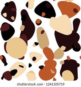 Dark Orange vector seamless cover with spots. Glitter abstract illustration with blurred drops of rain. Design for textile, fabric, wallpapers.