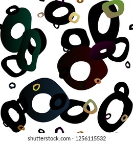 Dark Orange vector seamless cover with circles. Blurred decorative design in abstract style with bubbles. Pattern for trendy fabric, wallpapers.