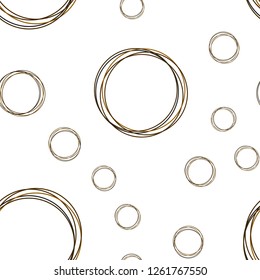 Dark Orange vector seamless cover with spots. Modern abstract illustration with colorful water drops. Pattern for design of fabric, wallpapers.