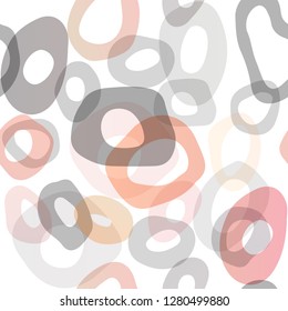 Dark Orange vector seamless cover with circles. Colorful illustration with blurred circles in nature style. Pattern for trendy fabric, wallpapers.