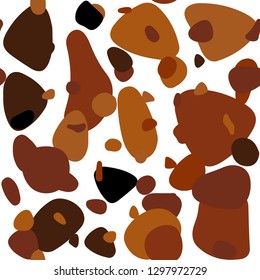 Dark Orange vector seamless cover with spots. Beautiful colored illustration with blurred circles in nature style. Texture for window blinds, curtains.