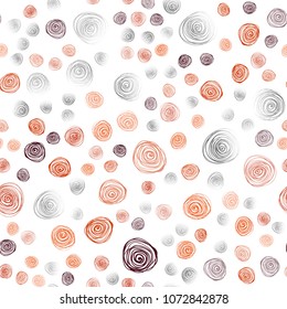 Dark Orange vector seamless doodle blurred pattern. Creative illustration in blurred style with flowers. Elegant pattern for a brand book.