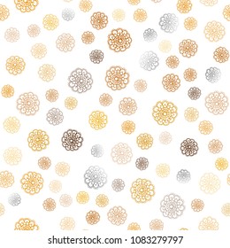 Dark Orange vector seamless doodle bright layout. New colorful illustration in doodle style with flowers. Template for backgrounds of cell phones.