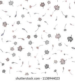 Dark Orange vector seamless hand painted texture. leaves on elegant natural pattern with gradient. A new texture for your design.